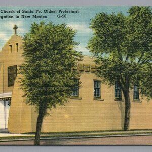 Presbyterian Church of Santa Fe, New Mexico Linen Postcard NM 75047 Vintage PC